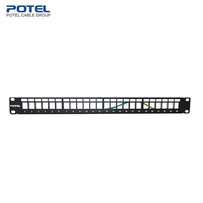1U 24- Port Shielded Modular Patch Panel